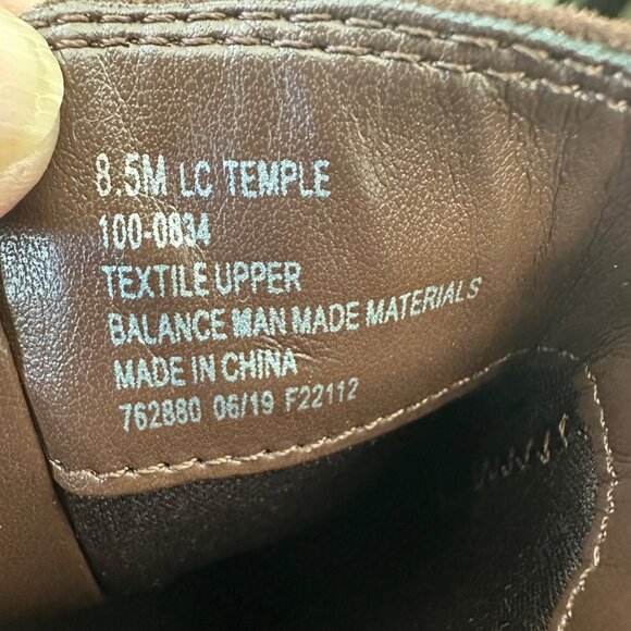 Brown Suede Block Heel Ankle Boots Size 8.5M With Buckle & Zipper - Picture 3 of 7